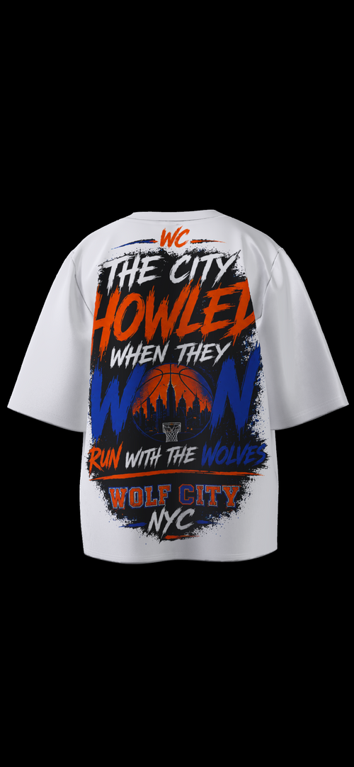Wolf City for the Knicks oversized tee